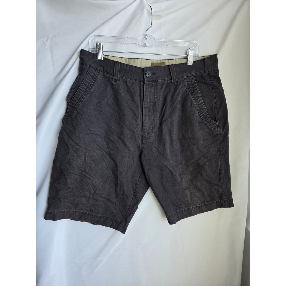 St. John's Bay Shorts Mens  Charcoal Gray Cotton Cargo Flat Front